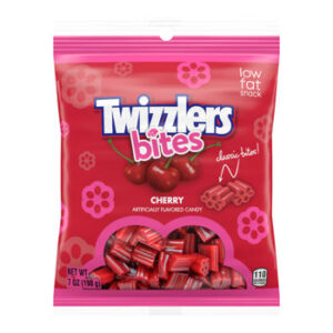 Twizzlers Bites Cherry Flavored 7oz Peg Bag 12ct